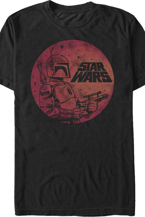 Boba Fett Mandalorian Moon Star Wars T-Shirtmain product image