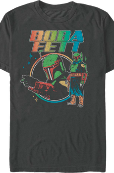 Boba Fett Retro Circle Star Wars T-Shirt