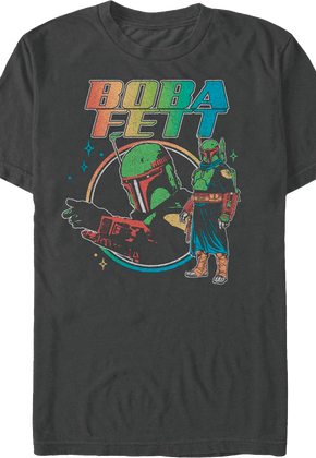 Boba Fett Retro Circle Star Wars T-Shirt