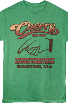 Boston Where Everybody Knows Your Name Cheers T-Shirt