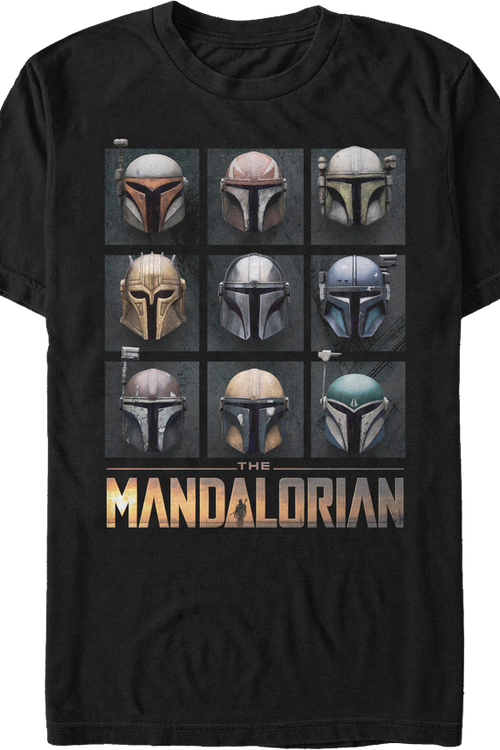 Bounty Hunter Helmets Star Wars The Mandalorian T-Shirtmain product image