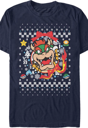 Bowser Ugly Faux Knit Super Mario Bros. T-Shirt