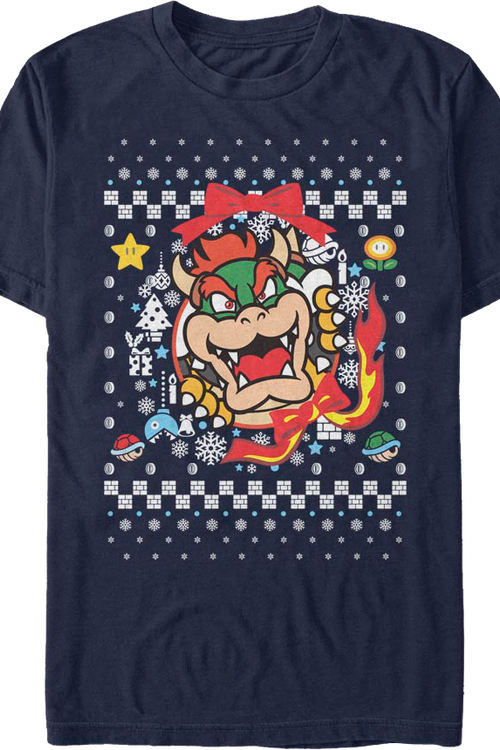 Bowser Ugly Faux Knit Super Mario Bros. T-Shirtmain product image