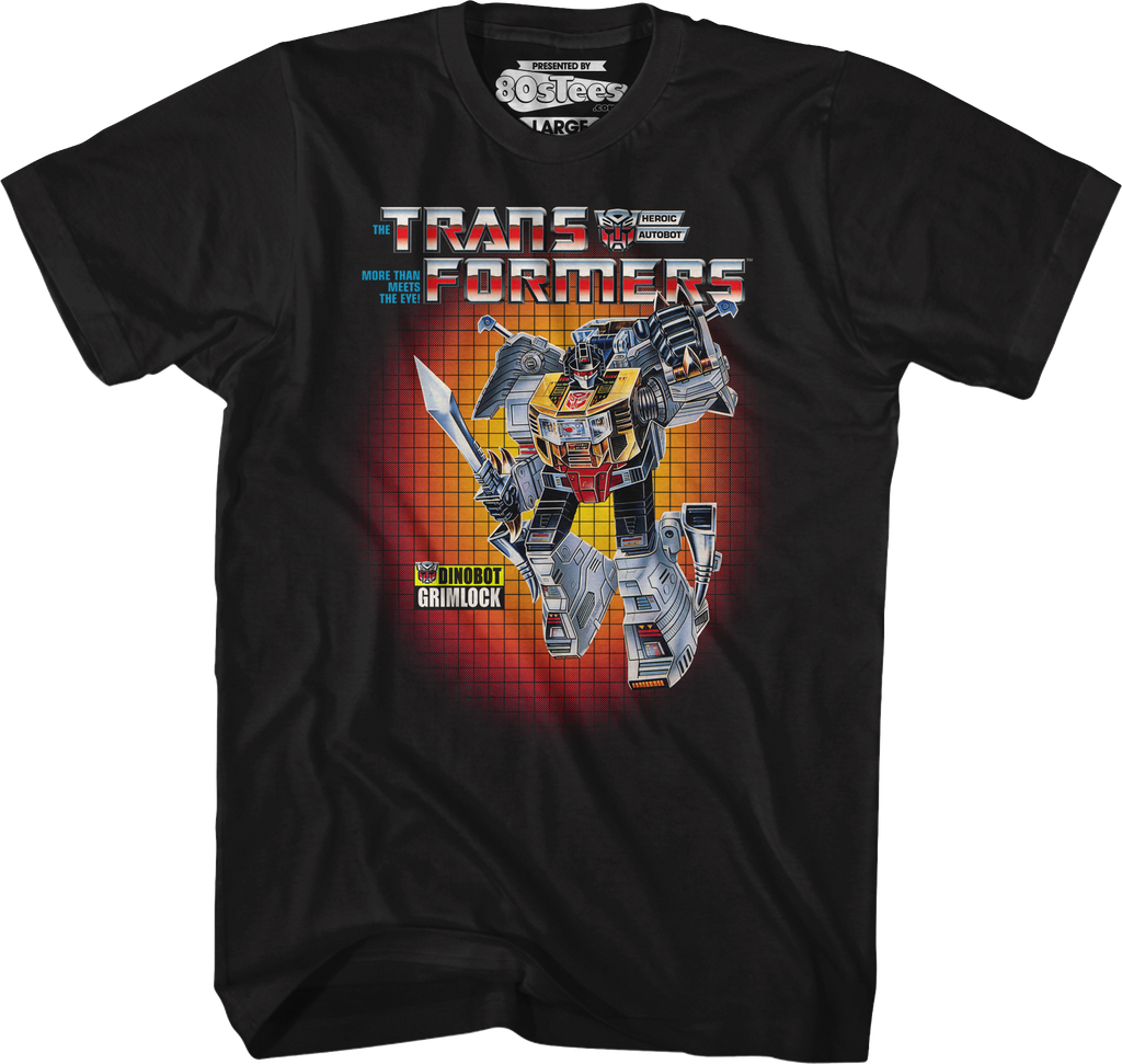 Box Art Grimlock Transformers TShirt Transformers Mens TShirt