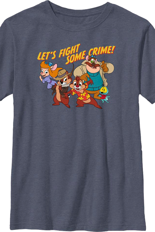 Boys Youth Let's Fight Some Crime Chip 'n Dale Rescue Rangers Shirtmain product image