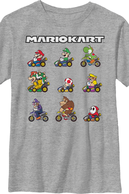 Boys Youth Mario Kart Characters Nintendo Shirtmain product image
