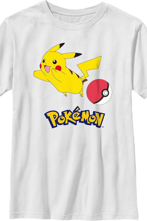 Boys Youth Pikachu Bouncing Pokemon Shirtmain product image