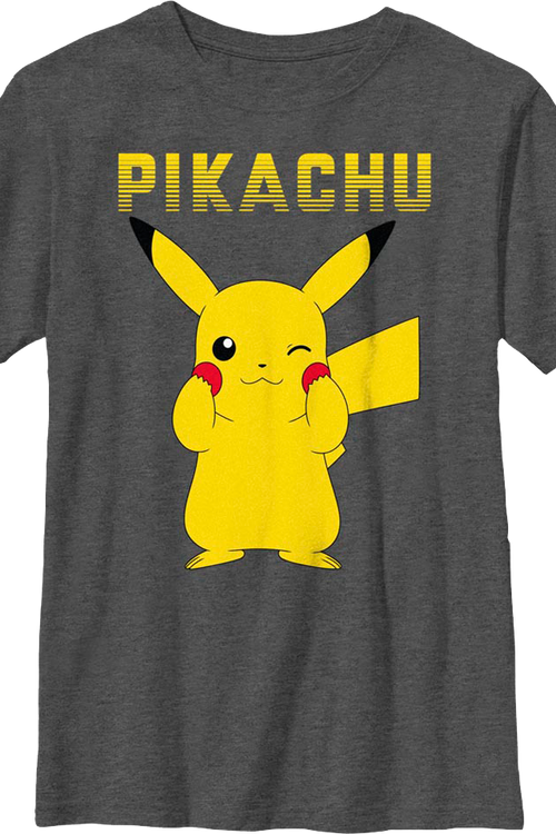 Boys Youth Pikachu Cheeks Pokemon Shirtmain product image