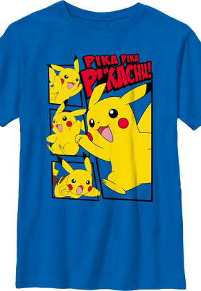 Boys Youth Pikachu Collage Pokemon Shirt