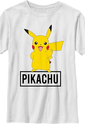 Boys Youth Pikachu Pose Pokemon Shirt