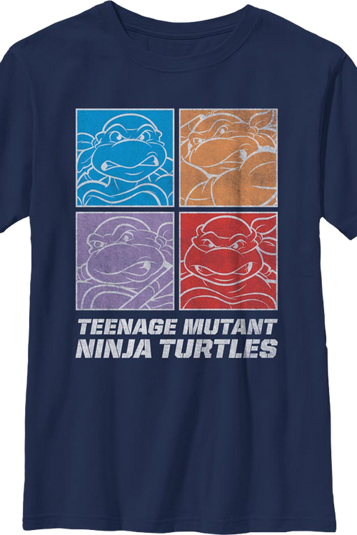 Boys Youth Square Outlines Teenage Mutant Ninja Turtles Shirtmain product image