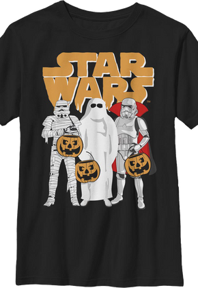 Boys Youth Stormtroopers Trick Or Treating Star Wars Shirt