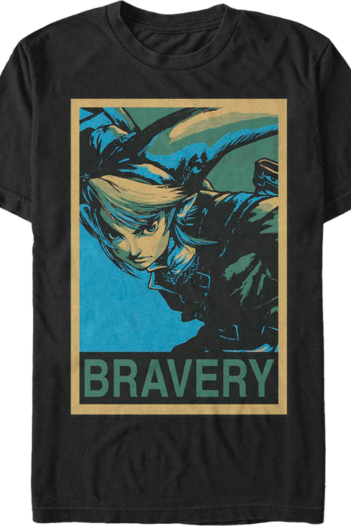 Bravery Link Poster Legend of Zelda Nintendo T-Shirtmain product image