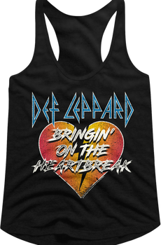 Ladies Bringin' On The Heartbreak Def Leppard Racerback Tank Top