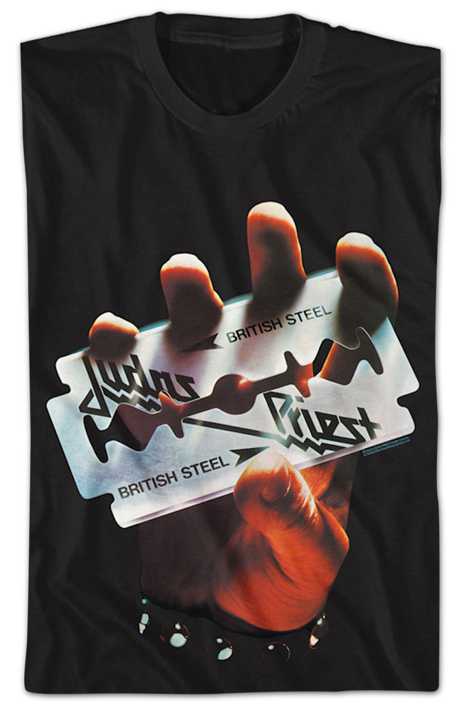 British Steel Album Cover Judas Priest T-Shirt