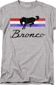 Bronco Red, White & Blue Stripes Ford T-Shirt