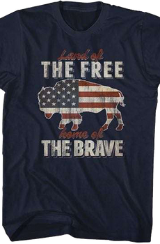 Buffalo Land Of The Free Home Of The Brave T-Shirt