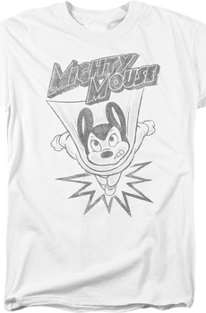 Burst Sketch Mighty Mouse T-Shirt