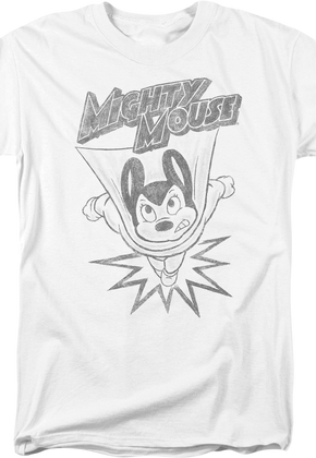 Burst Sketch Mighty Mouse T-Shirt
