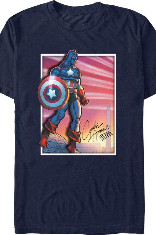 Captain America Capital Photo Marvel Comics T-Shirtmain product image