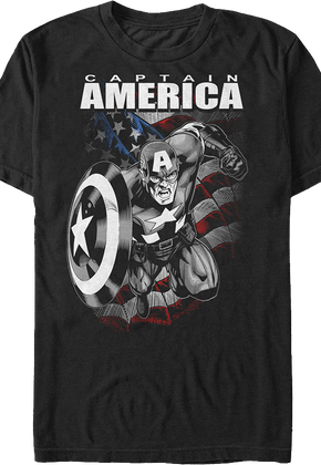 Captain America Flag T-Shirt