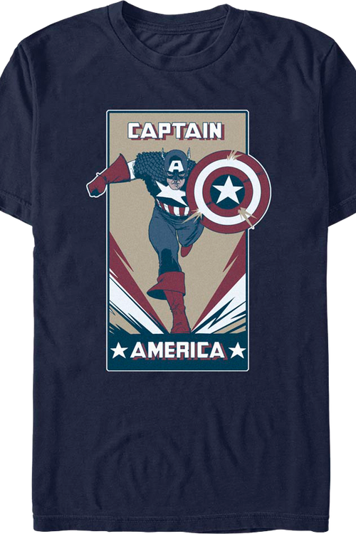 Captain America Graphic Poster Marvel Comics T-Shirtmain product image