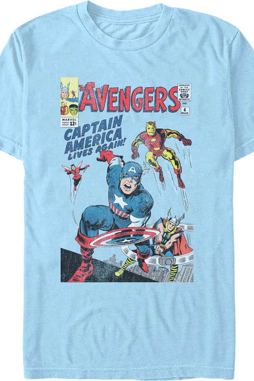 Captain America Lives Again Marvel Comics T-Shirtmain product image