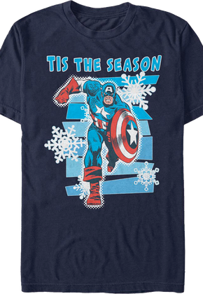 Captain America Tis The Season Marvel Comics T-Shirt