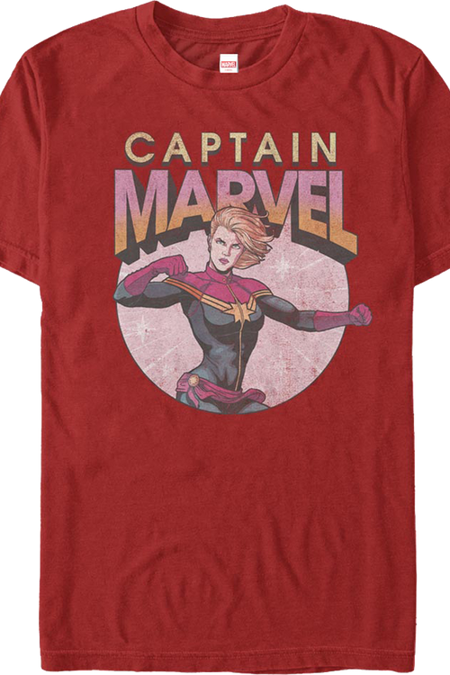 Captain Marvel Action Pose Marvel Comics T-Shirtmain product image