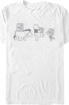 Carrying Books Winnie The Pooh T-Shirt