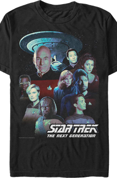 Cast Collage Star Trek The Next Generation T-Shirt