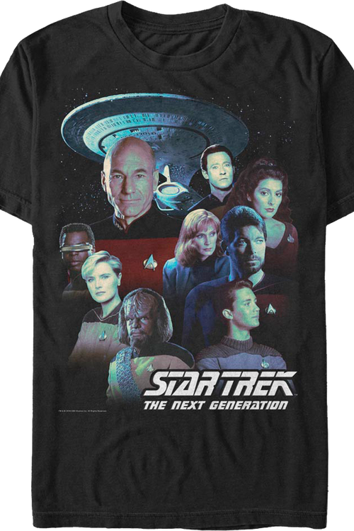 Cast Collage Star Trek The Next Generation T-Shirtmain product image