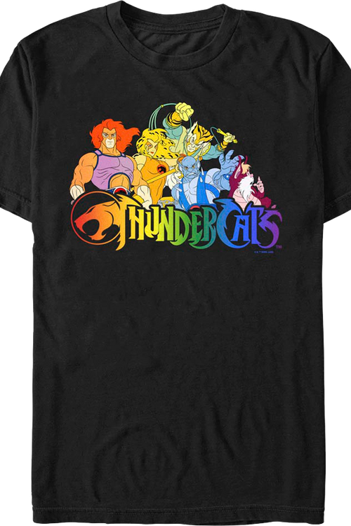 Cast & Rainbow Logo ThunderCats T-Shirtmain product image