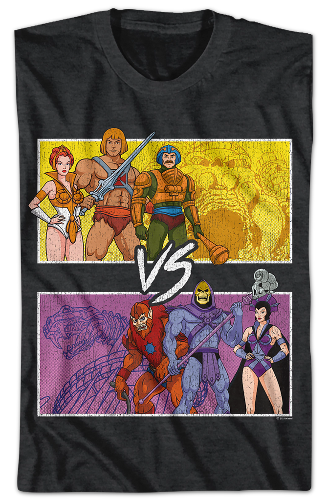 Castle Grayskull Vs Snake Mountain Masters Of The Universe T Shirt castle-grayskull-vs-snake-mountain-masters-of-the-universe-t-shirt