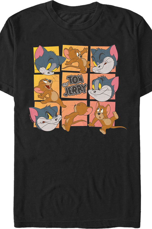 Cat And Mouse Squares Tom And Jerry T-Shirtmain product image
