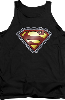 Chained Logo Superman Tank Top