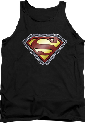 Chained Logo Superman Tank Top