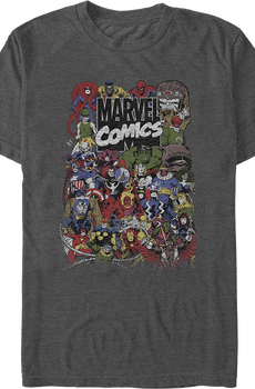 Character Collage Marvel Comics T-Shirt