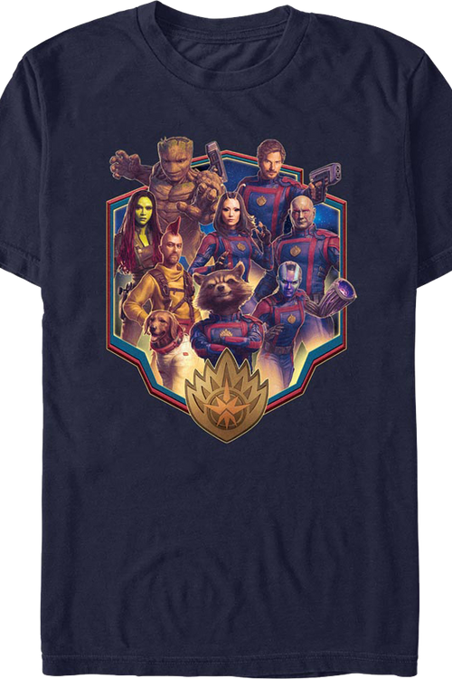 Character Shield Collage Guardians Of The Galaxy Volume 3 T-Shirtmain product image