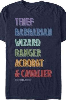 Character Titles Dungeons & Dragons T-Shirt