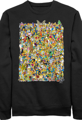 Characters Collage Simpsons Sweatshirt