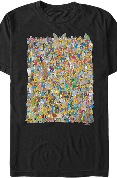 Characters Collage Simpsons T-Shirt