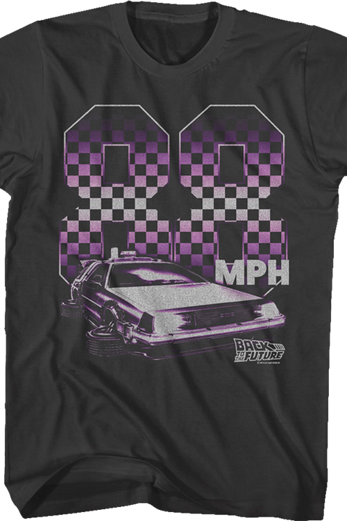 Checkerboard 88 MPH Back To The Future T-Shirtmain product image