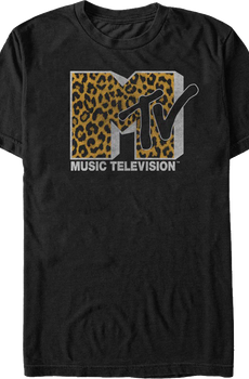 Cheetah Print Logo MTV Shirt