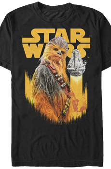 Chewbacca and Millennium Falcon Solo Star Wars T-Shirt