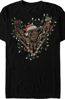 Chewbacca Christmas Lights Star Wars T-Shirt