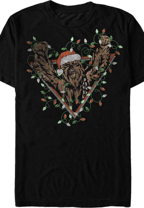 Chewbacca Christmas Lights Star Wars T-Shirt