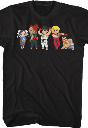 Chibi Characters Poses Street Fighter T-Shirt