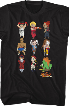Chibi Poses Street Fighter T-Shirt