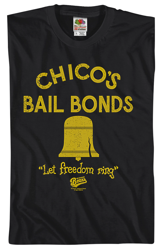 Chicos Bail Bonds T Shirt 80s Movies Bad News Bears T shirt